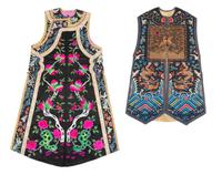 Two Silk Embroidered Lady's Vests