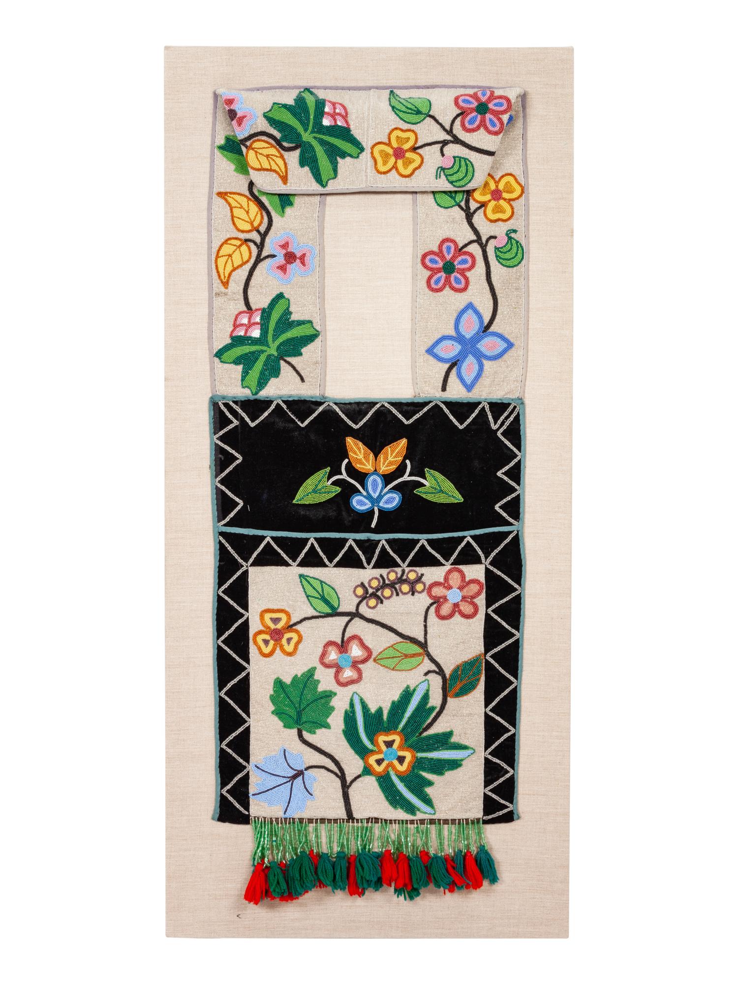 Anishinaabe Beaded Bandolier Bags, Matched Pair