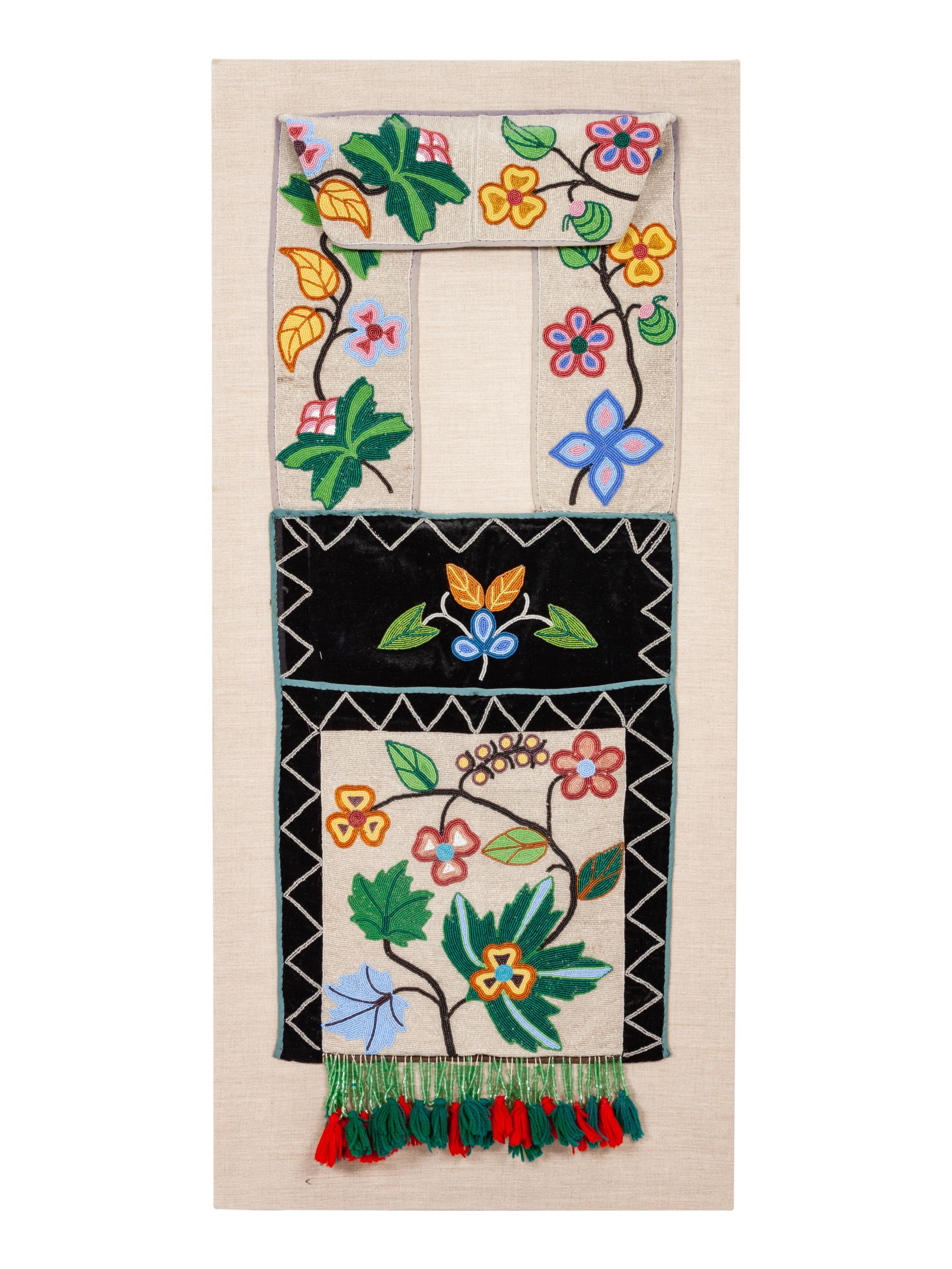 Anishinaabe Beaded Bandolier Bags, Matched Pair