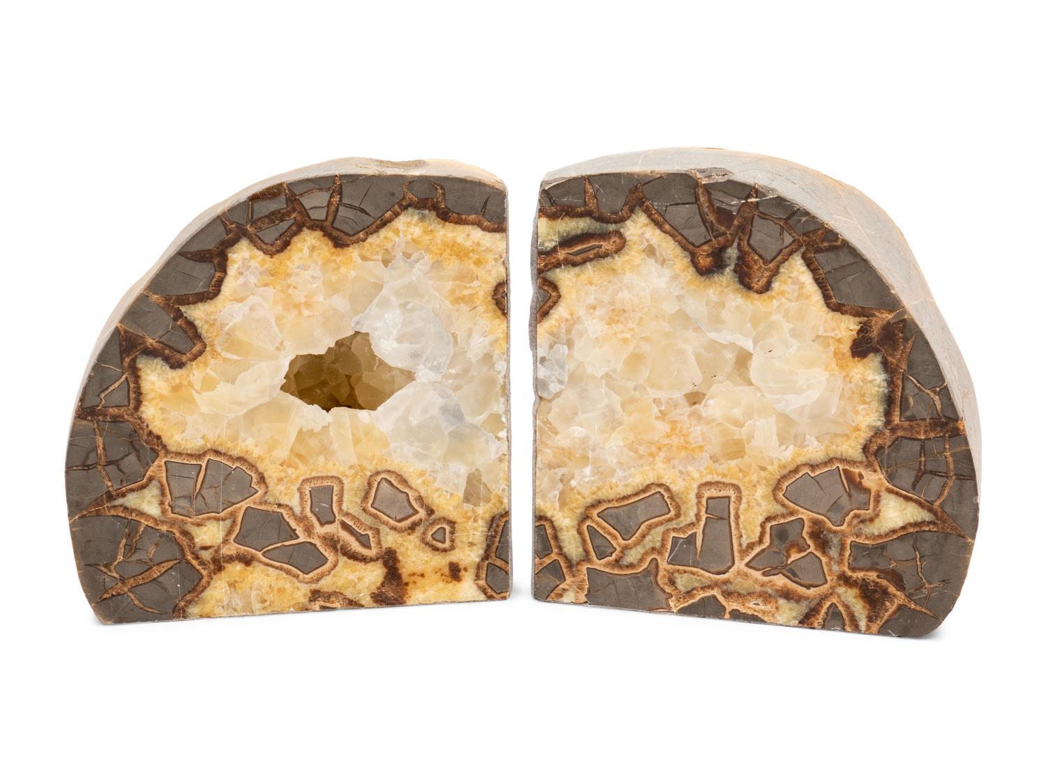 Four Pairs of Geode Bookends