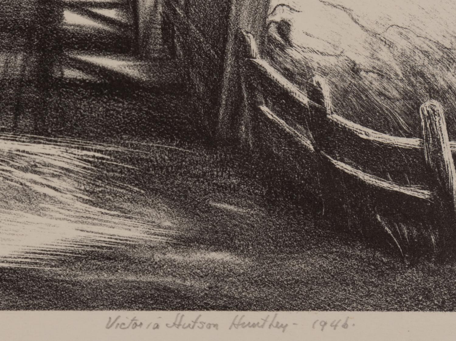 A group of three American prints (Albert Heckman, Overhead Bridge ; Victoria Huntley, Covered Bridge ; Woldemar Neufeld, The Covered Bridge )