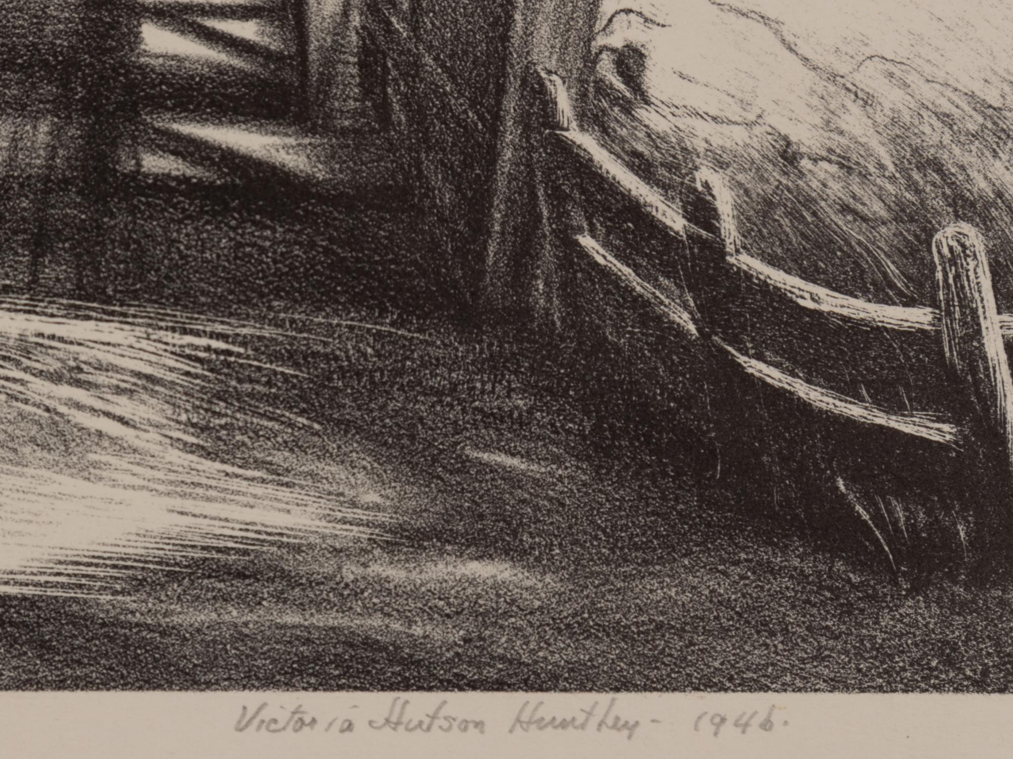 A group of three American prints (Albert Heckman, Overhead Bridge ; Victoria Huntley, Covered Bridge ; Woldemar Neufeld, The Covered Bridge )