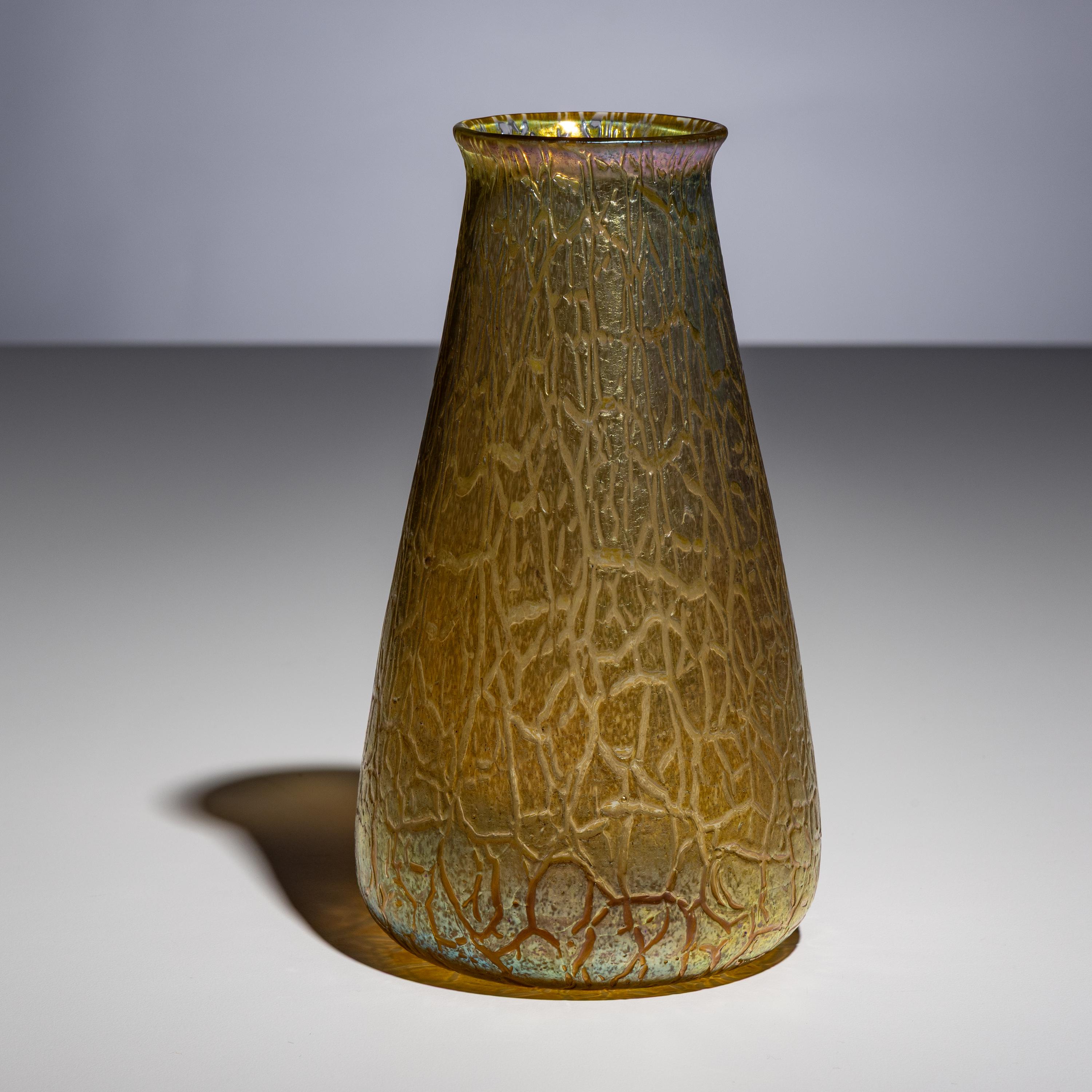 Loetz Glass (Austrian, founded 1840) — Candia Mimosa Vase, c. 1907 PN 5866