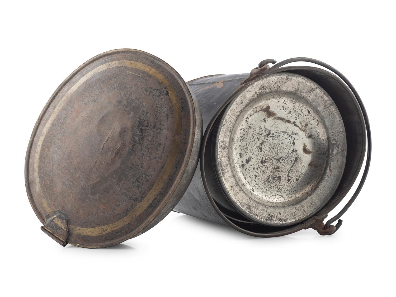 John C. Milligan army camp mess kit. Patented 20 January 1863.
