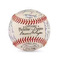A 1944 St. Louis Cardinals and St. Louis Browns World Series Reunion Signed Baseball (Beckett Authentication Services Letter of Authenticity)