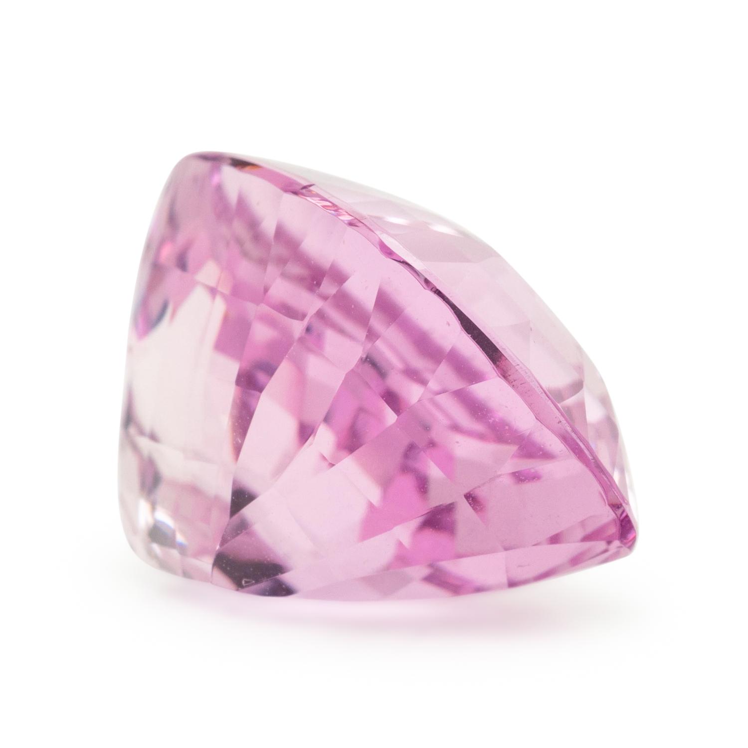 28.89 CARAT CUSHION CUT KUNZITE