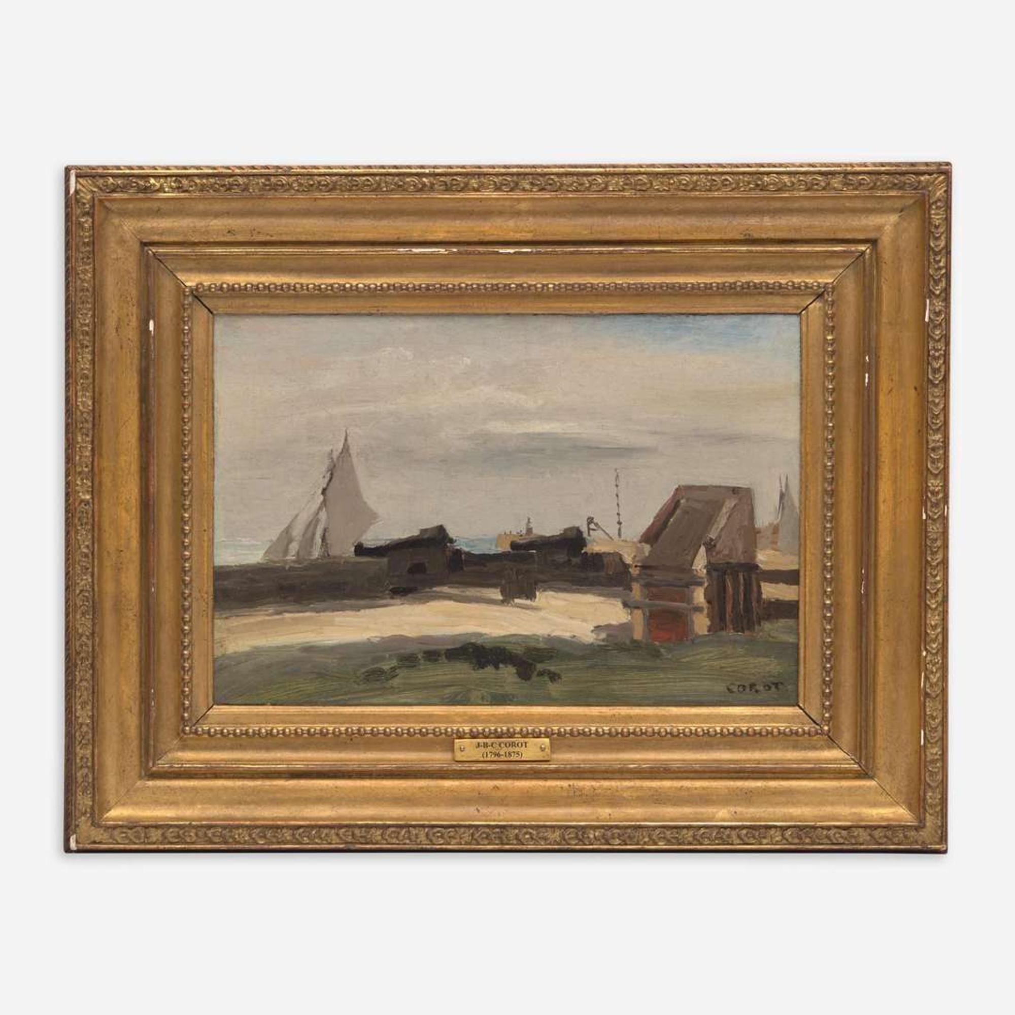 Jean-Baptiste-Camille Corot (French, 1796–1875) La Batterie de Sainte-Adresse