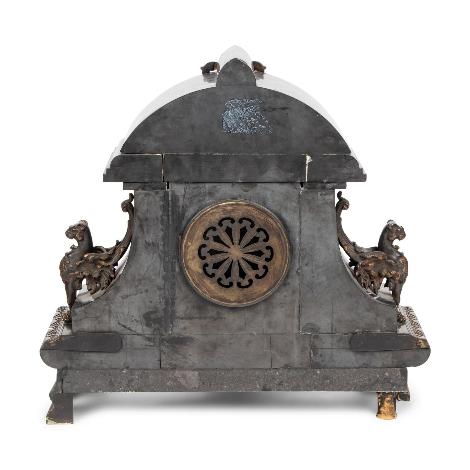 A French Gilt-Bronze Mounted Slate Mantel Clock