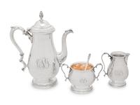 An American Silver Three-Piece Coffee Service