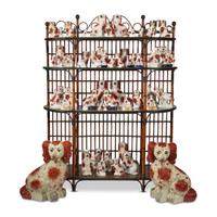 A large collection of seated Staffordshire dog figures 19th/20th centuries