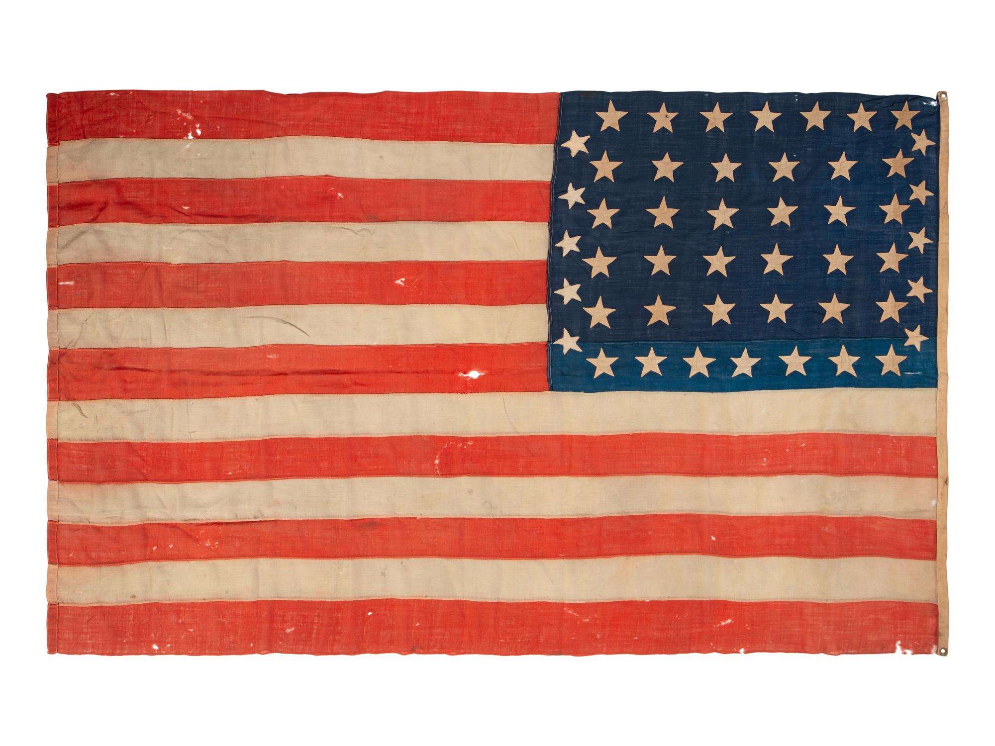 [FLAGS]. 38-star American flag converted to a 48-star flag. Ca 1876-1950s.