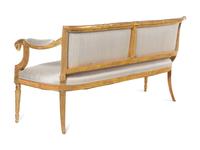 A Pair of Northern Italian Giltwood Sofas with Griffin Supports