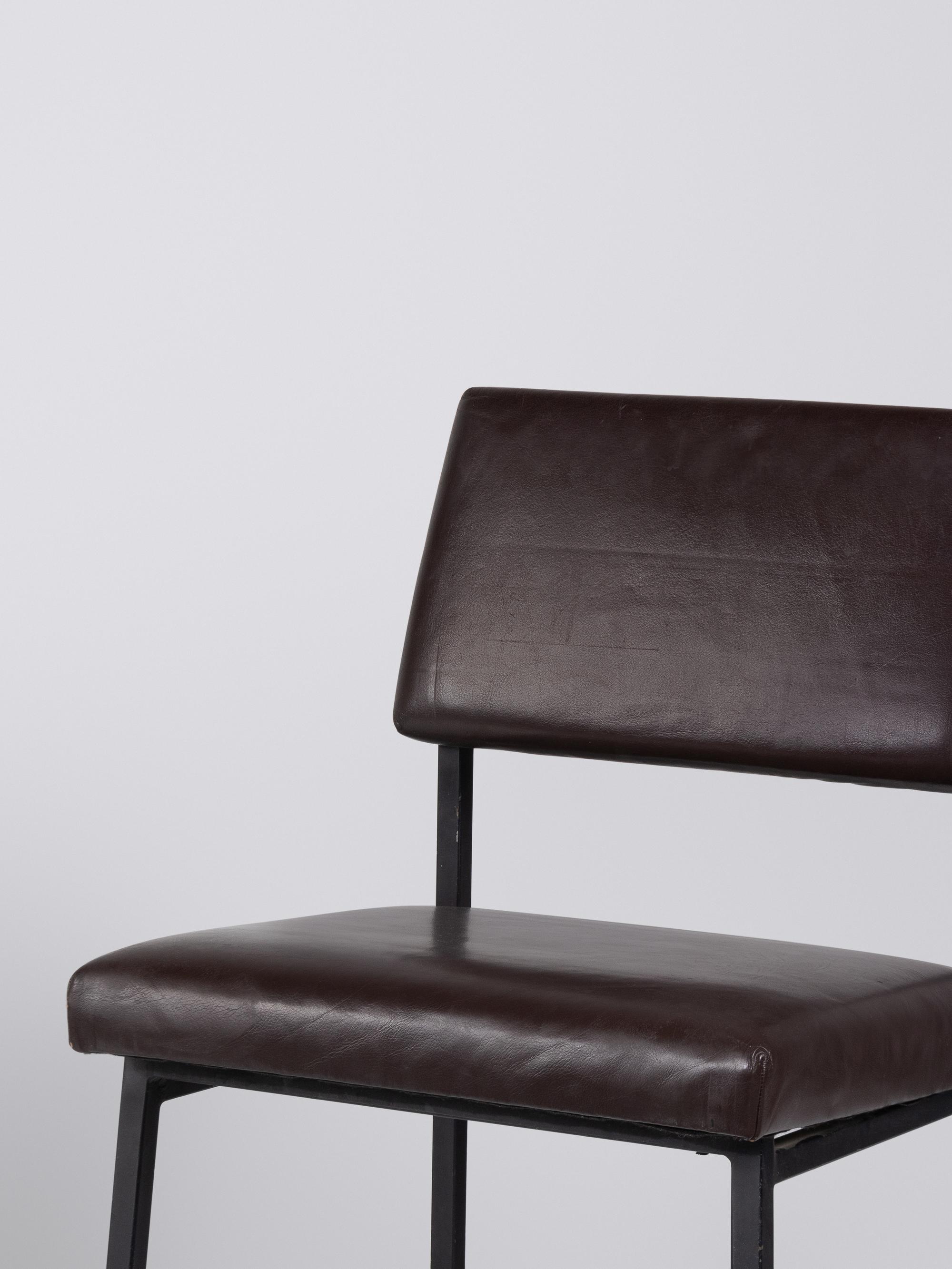 Set of Six 'Prestige' Dining Chairs, c. 1960 Edition Les Huchers-Minvielle, France