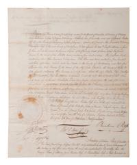 [SOUTH CAROLINA]. Document signed by jurist James L. Petigru (1789-1863), a Charleston Unionist.