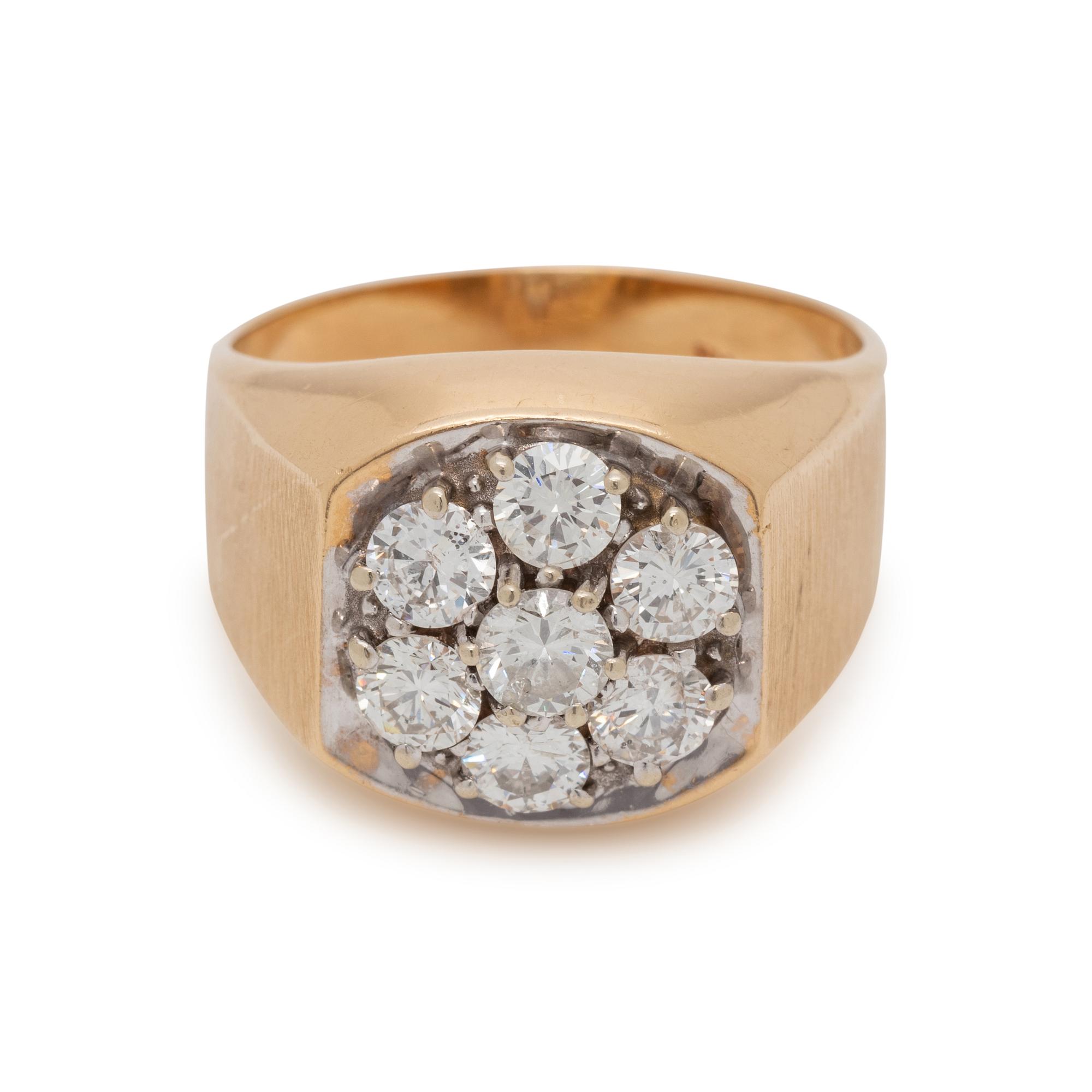 YELLOW GOLD AND CLARITY ENHANCED DIAMOND RING
