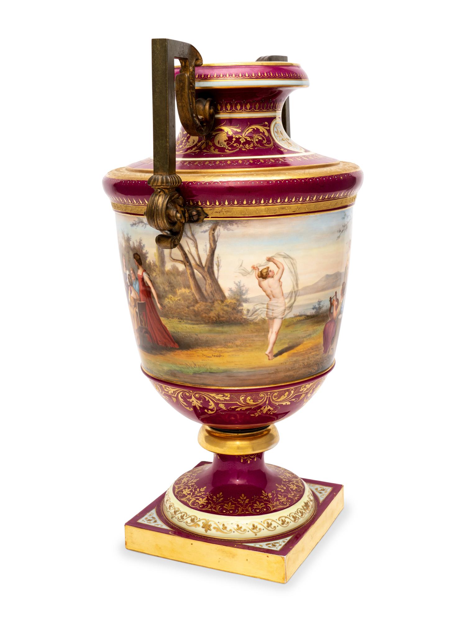 A Vienna Porcelain Urn
