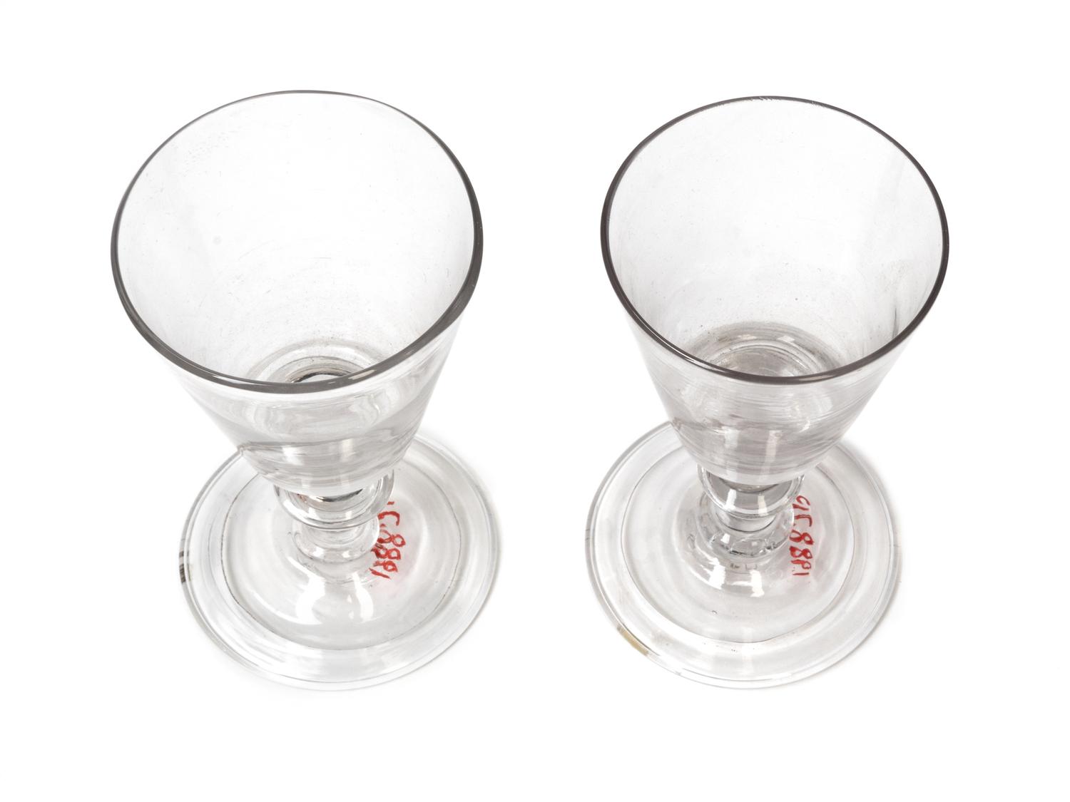 A Pair of Early American Glass Cordials