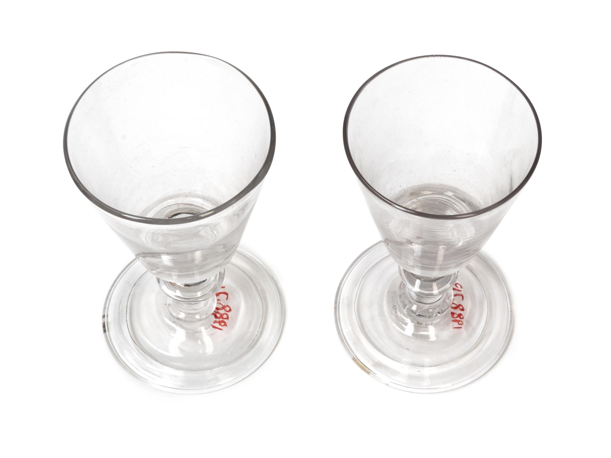 A Pair of Early American Glass Cordials