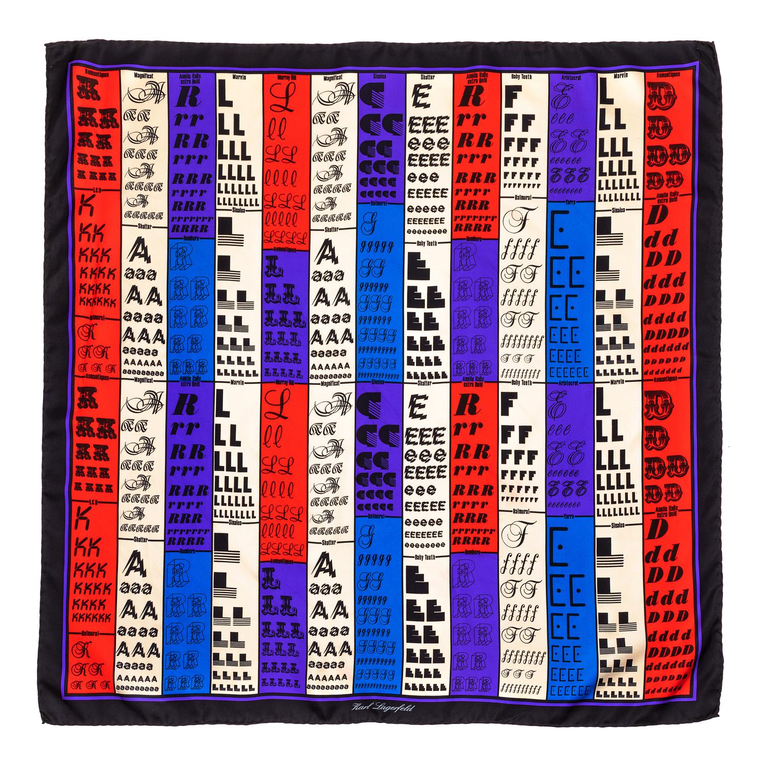 Karl Lagerfeld Scarf, 1980s