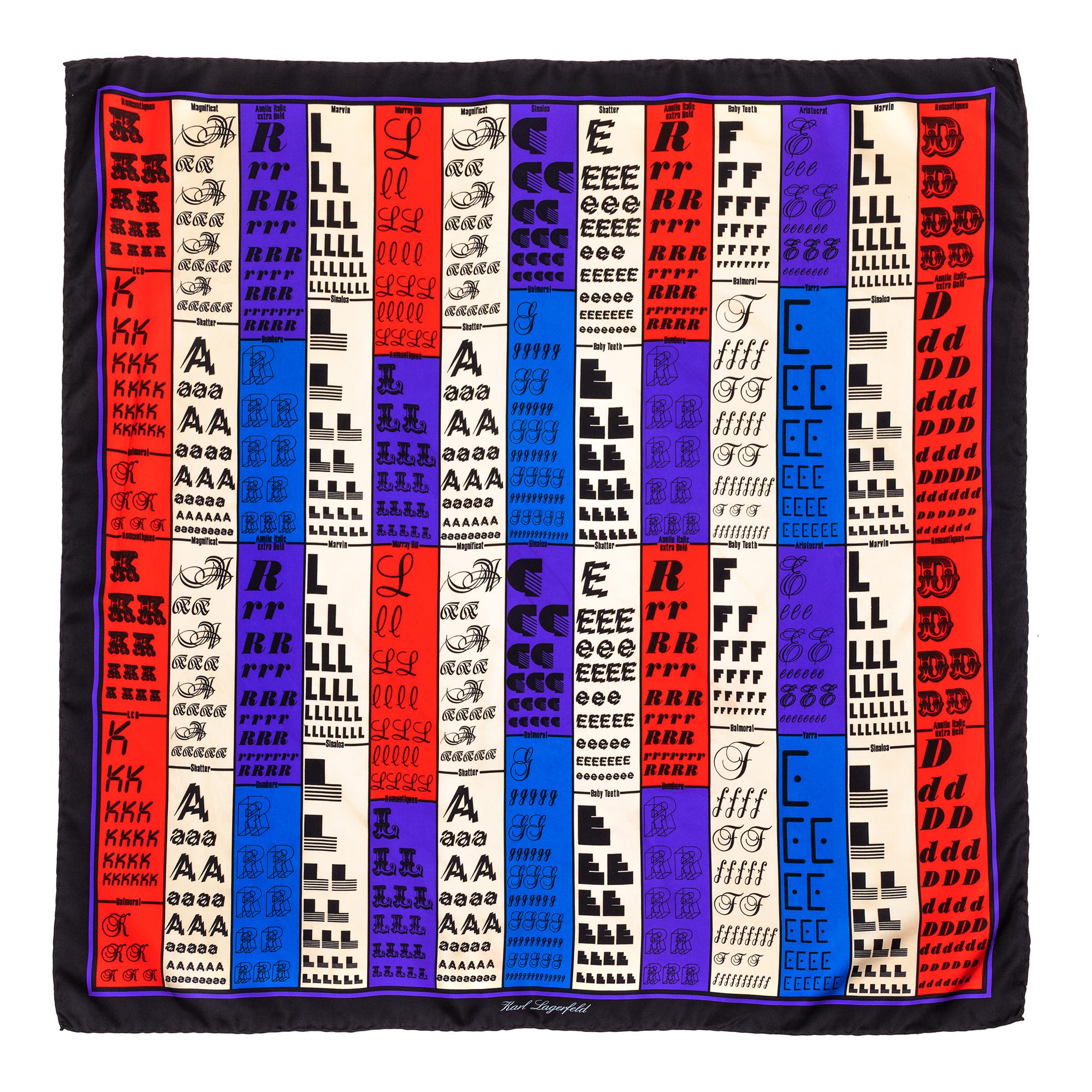 Karl Lagerfeld Scarf, 1980s