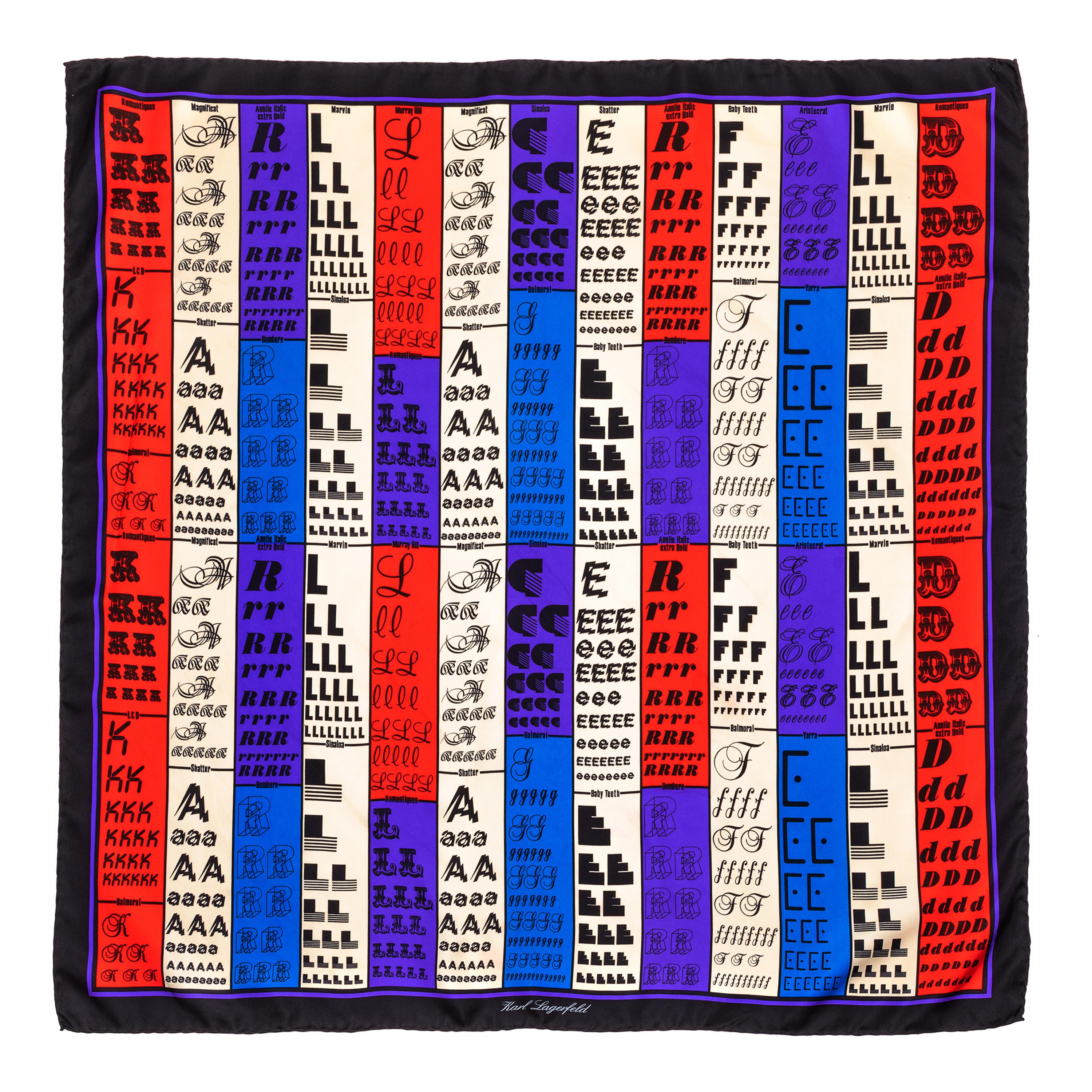Karl Lagerfeld Scarf, 1980s