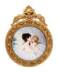 A Continental Painted Porcelain Plaque