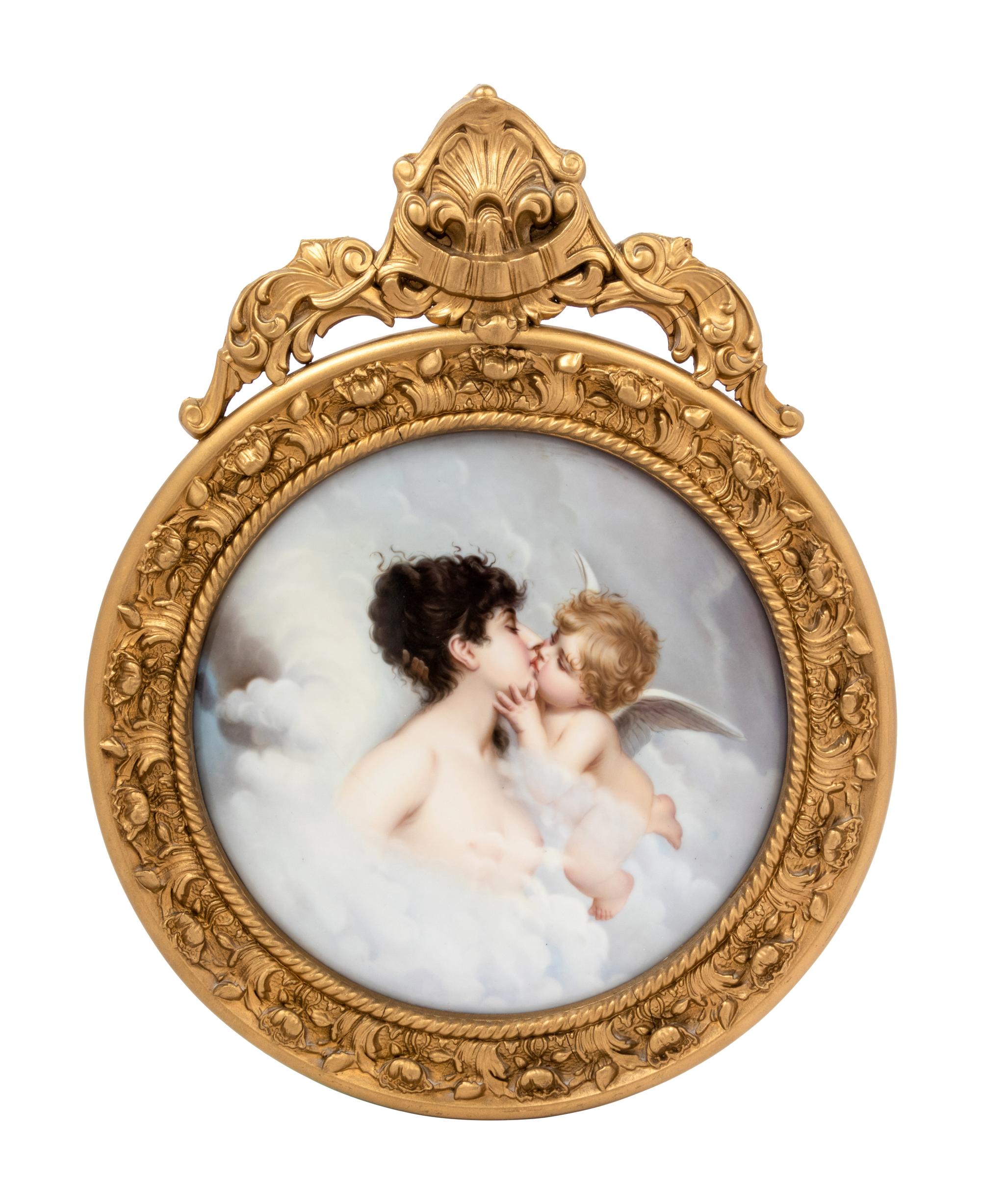 A Continental Painted Porcelain Plaque