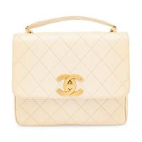 Chanel, Flap Bag in Quilted Ecru Leather