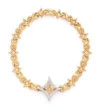 YELLOW GOLD AND DIAMOND NECKLACE