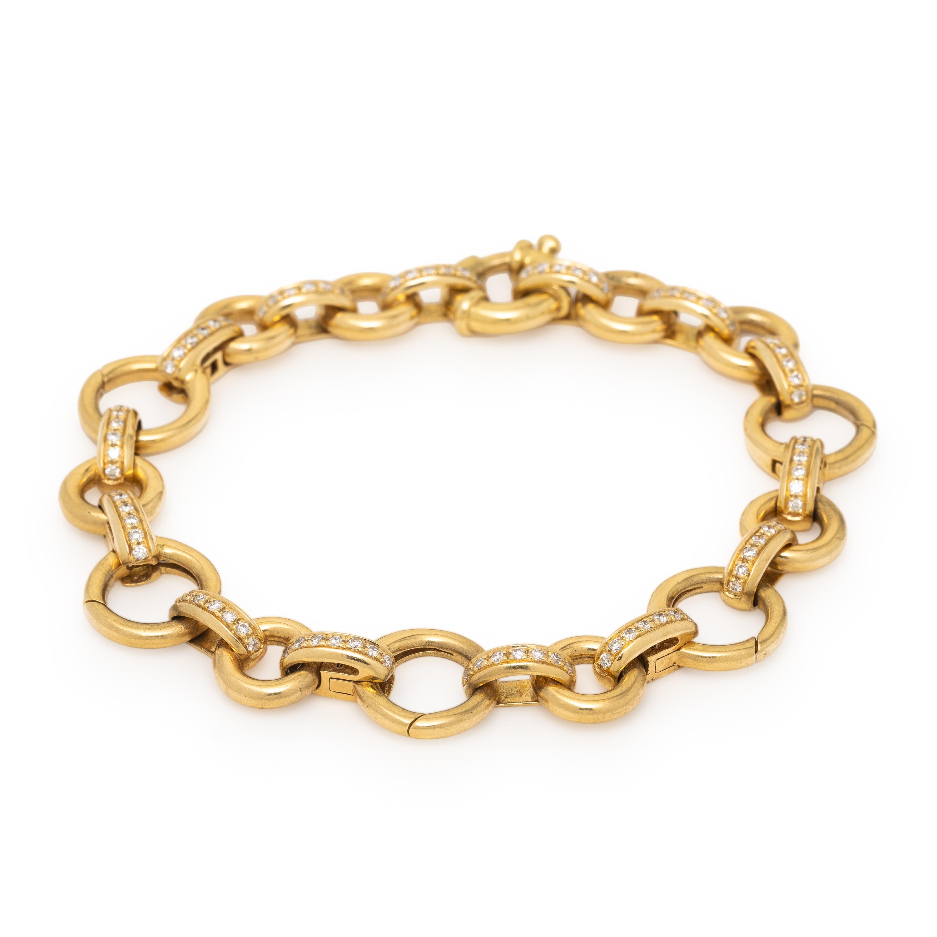 Aaron Basha, Yellow Gold and Diamond Bracelet