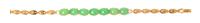 A 14 Karat Yellow Gold and Chrysoprase Bracelet, 6.20 dwts.