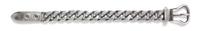 A Vintage Silver Curb Link Bracelet with Belt Buckle Clasp, French, 78.90 dwts.