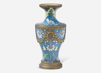 An Ormolu-Mounted Wedgwood Enameled Stoneware Vase, UK, circa 1900