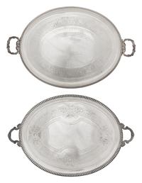 Two Victorian Silver-Plate Trays