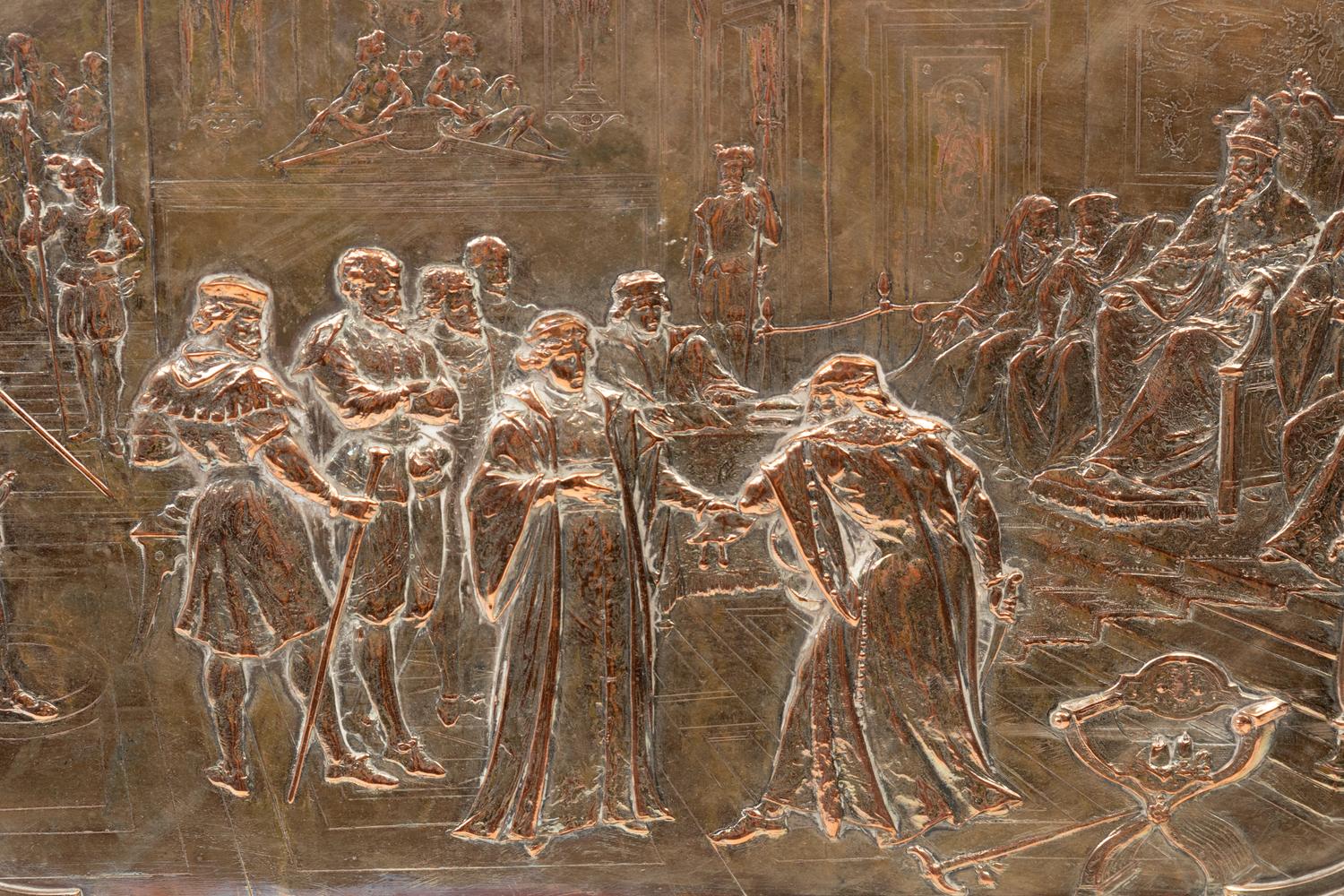 A Pair of English Electrotype Relief Plaques Depicting Shakespearean Scenes by Léonard Morel-Ladeuil (French, 1820-1888)