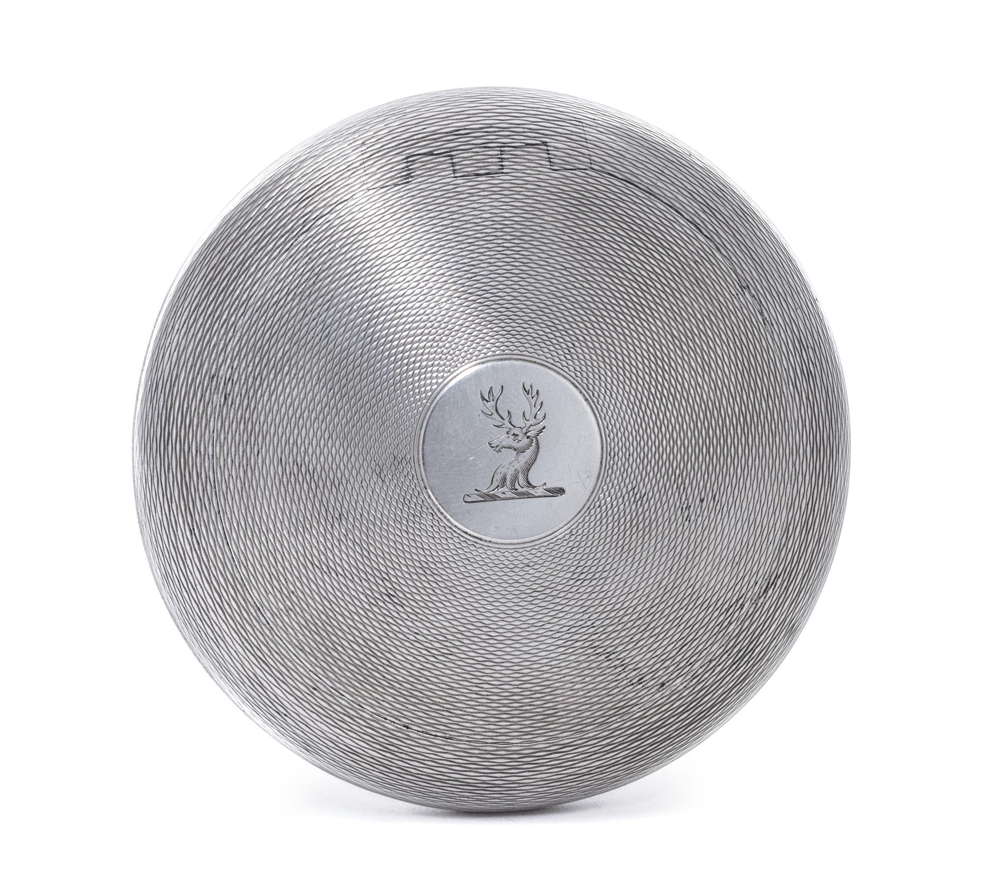 A Victorian Silver Box, Frederick Wright for Percy Edwards, London, 1898, of circular form with a hidden hinge lid, the exterior with e