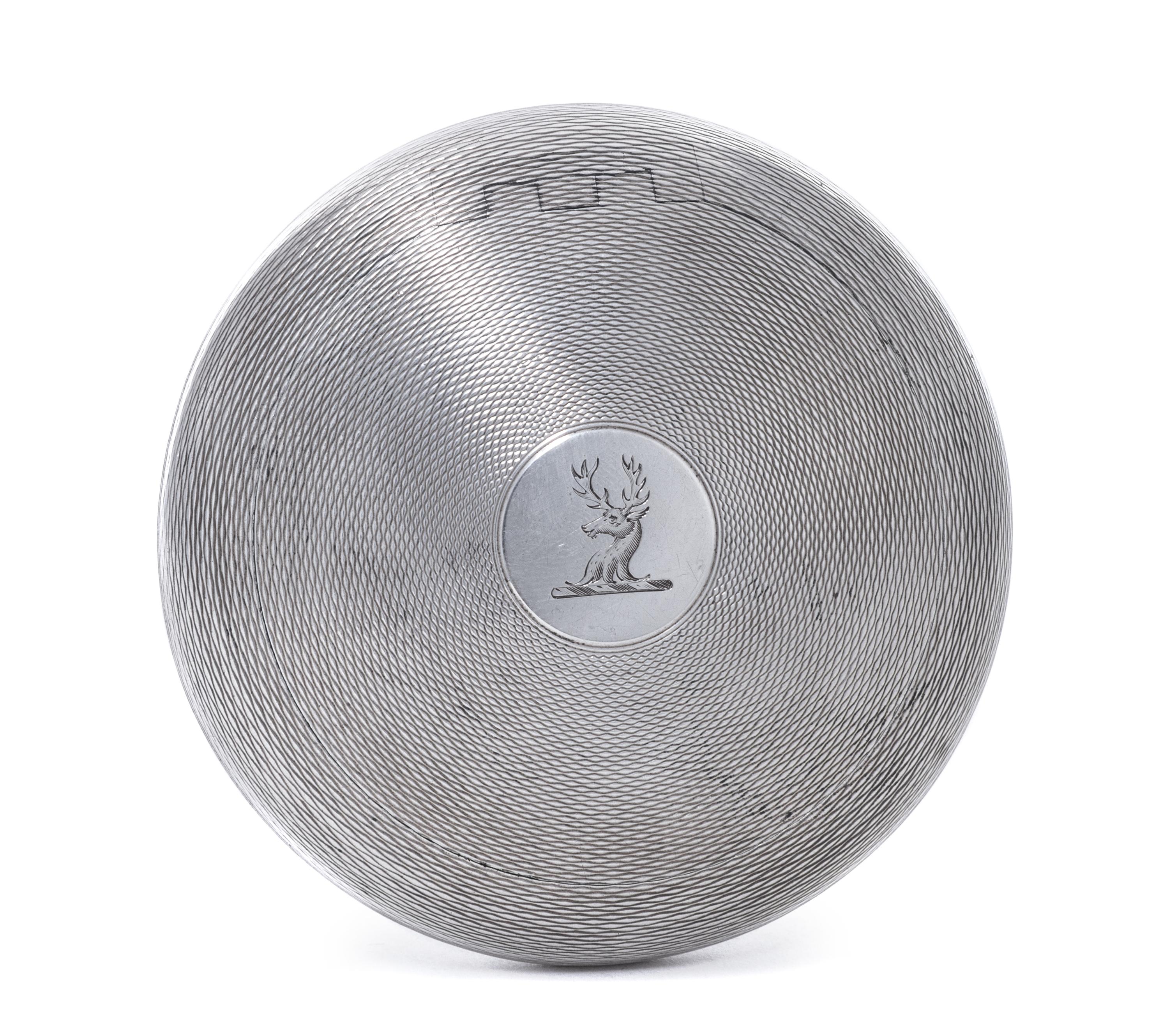 A Victorian Silver Box, Frederick Wright for Percy Edwards, London, 1898, of circular form with a hidden hinge lid, the exterior with e