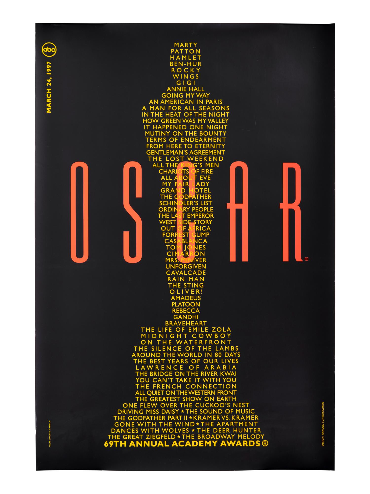(Events) A group of approximately 13 programs programs, press kits, and Tickets to the Governors Ball from from the 65th - 71th Academy Awards, comprising: