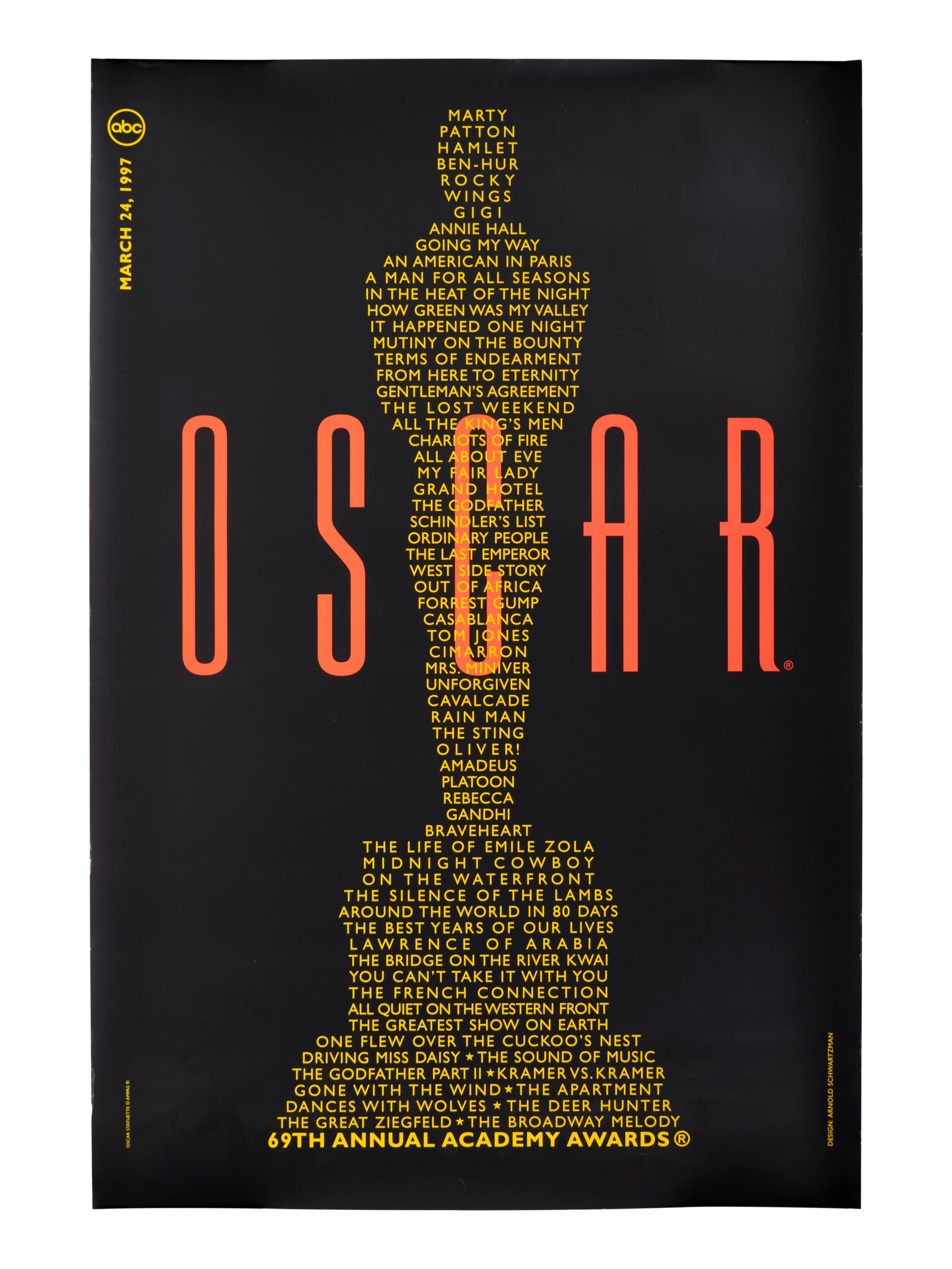 (Events) A group of approximately 13 programs programs, press kits, and Tickets to the Governors Ball from from the 65th - 71th Academy Awards, comprising: