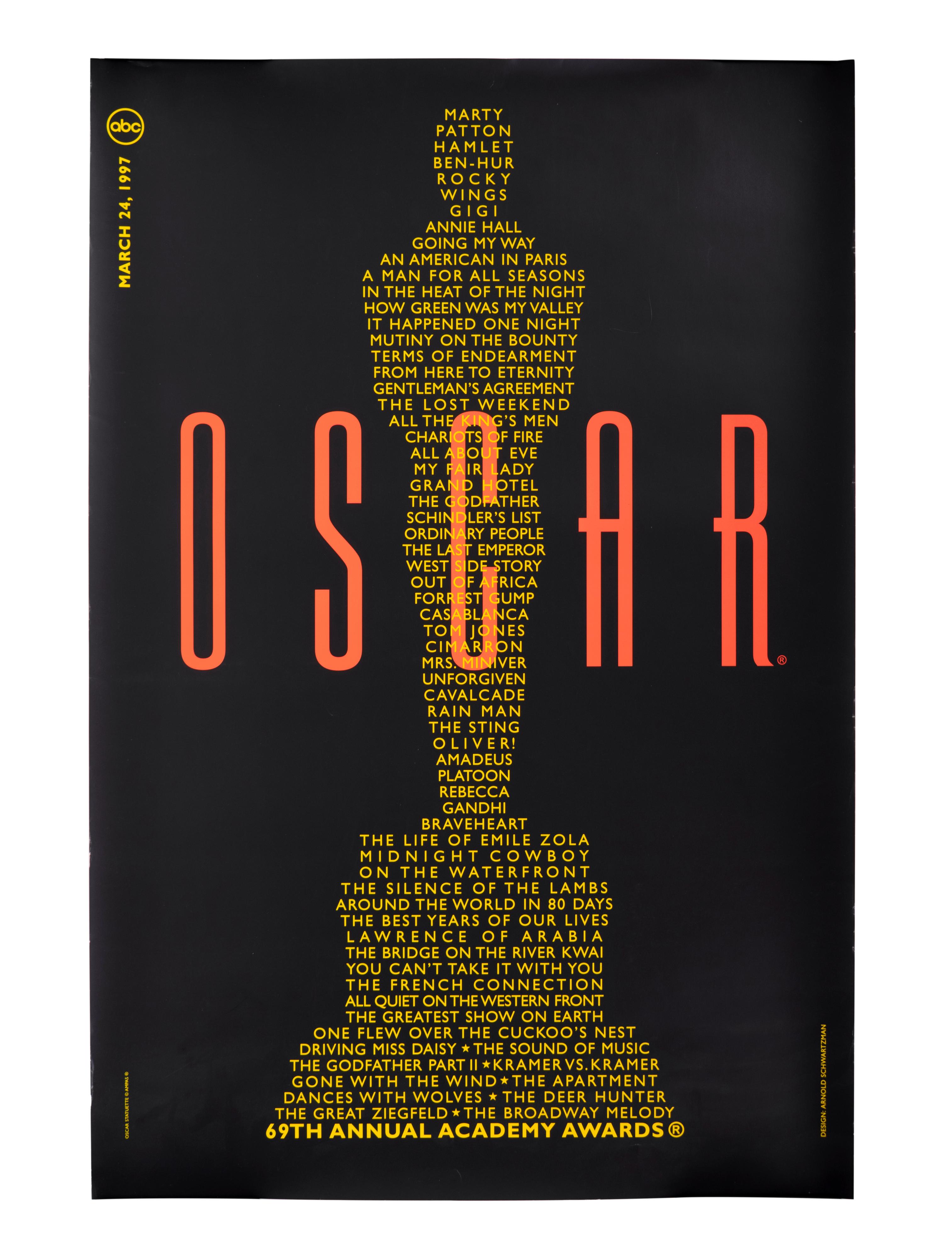 (Events) A group of approximately 13 programs programs, press kits, and Tickets to the Governors Ball from from the 65th - 71th Academy Awards, comprising: