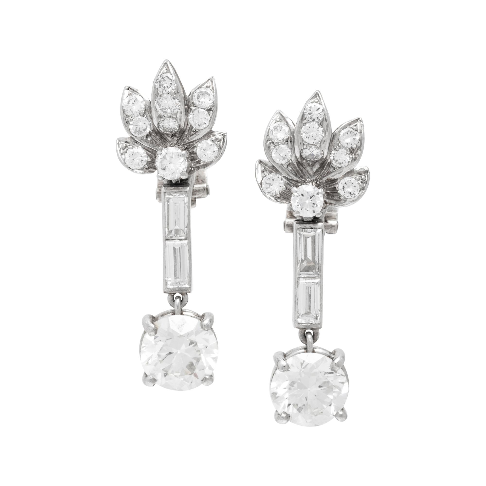 DIAMOND DROP CLIP EARRINGS