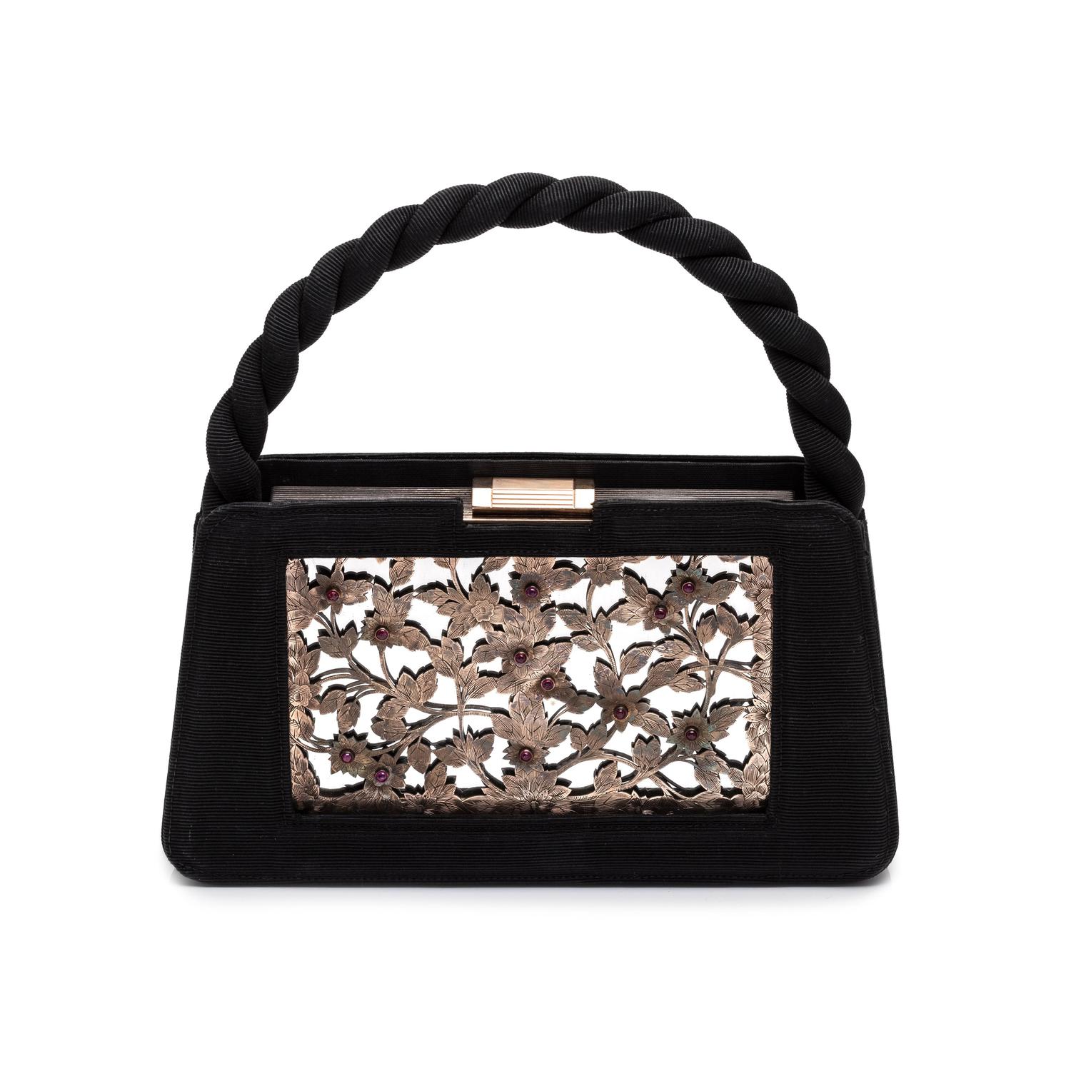 Boucheron, Gold and Ruby Floral Motif Compact with Carrying Case