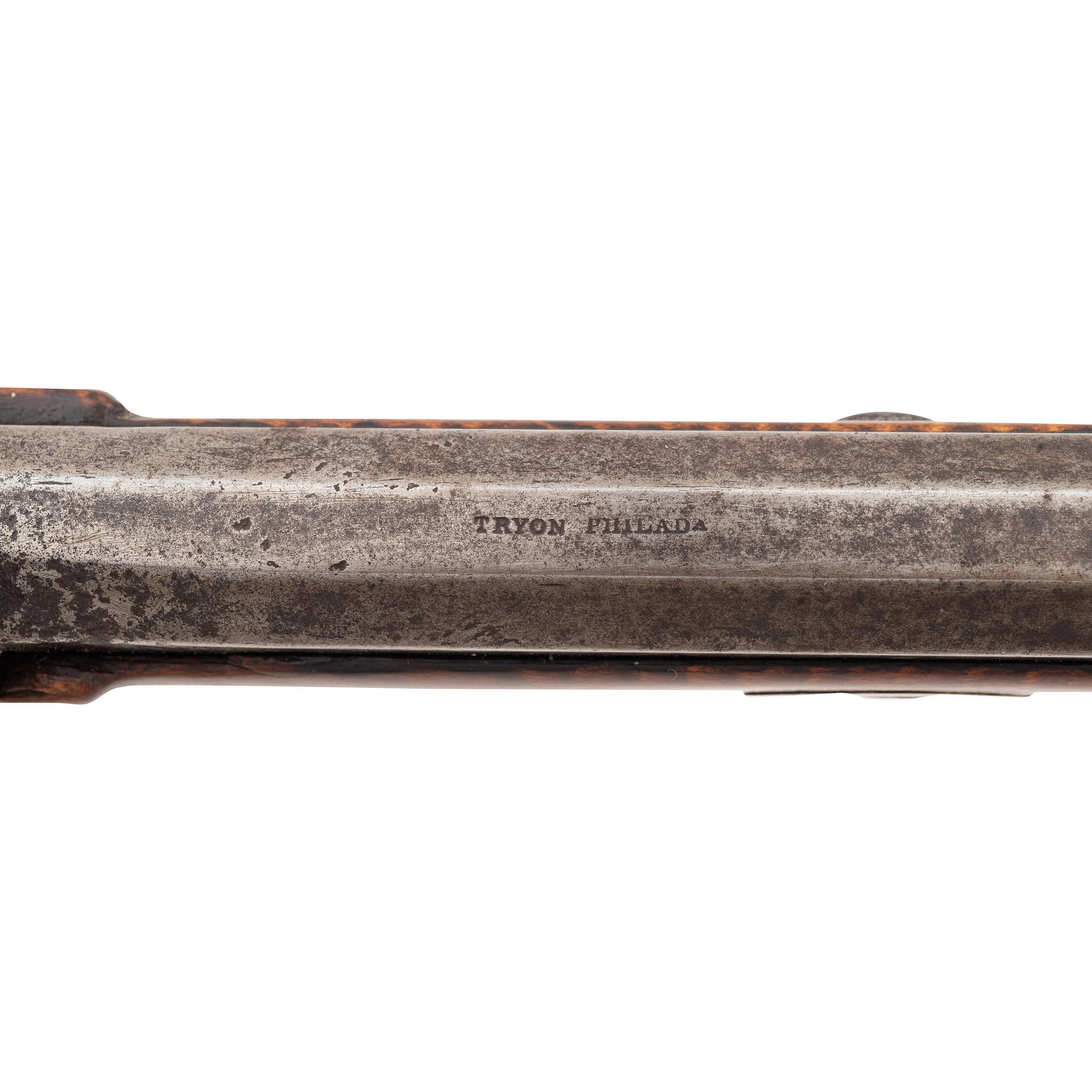 German Silver Mounted Tryon Half Stock Percussion Rifle