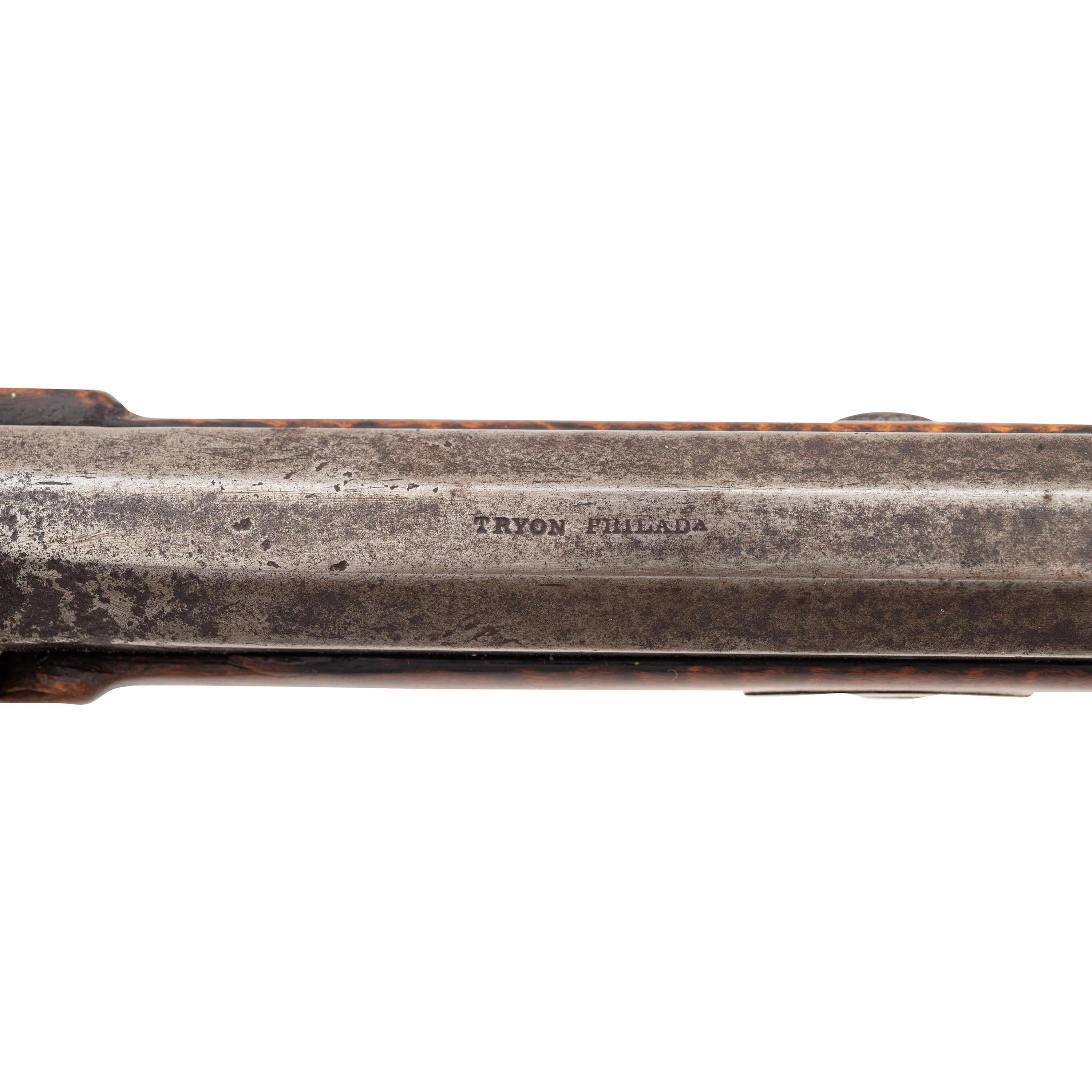 German Silver Mounted Tryon Half Stock Percussion Rifle