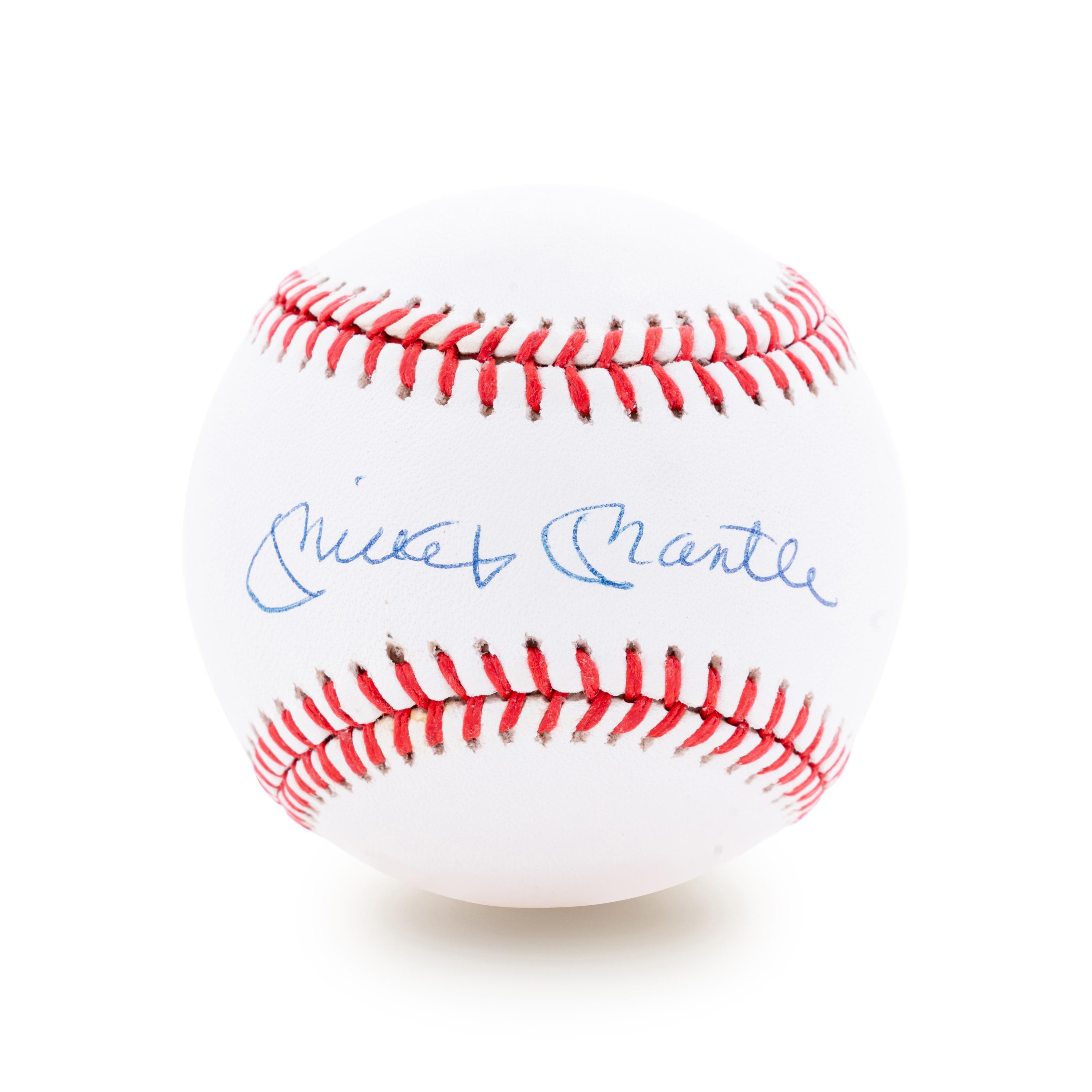 A Mickey Mantle Single Signed Baseball (PSA)