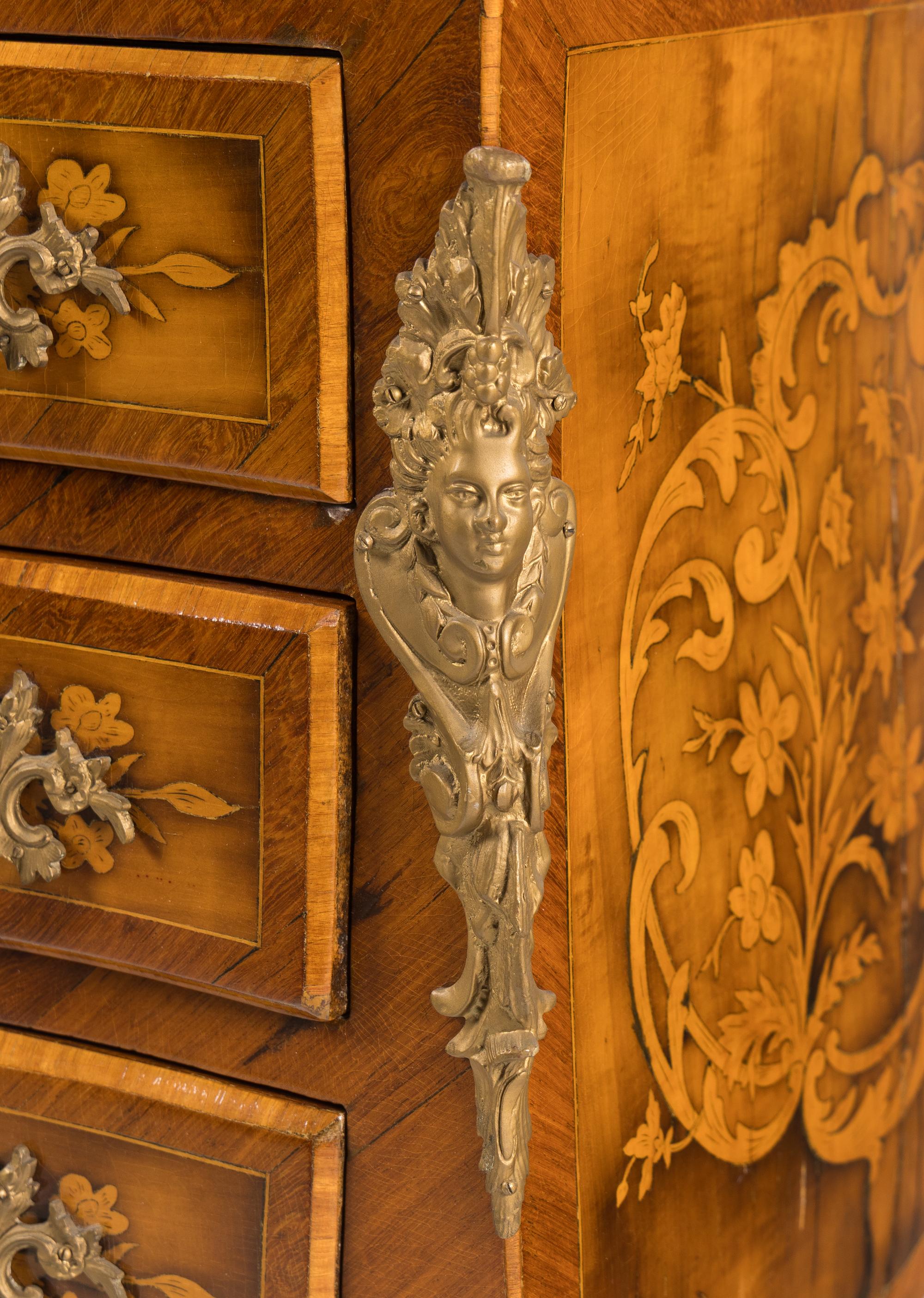 RELEASED TO OWNER -- An Italian Marquetry Slant-Front Bureau