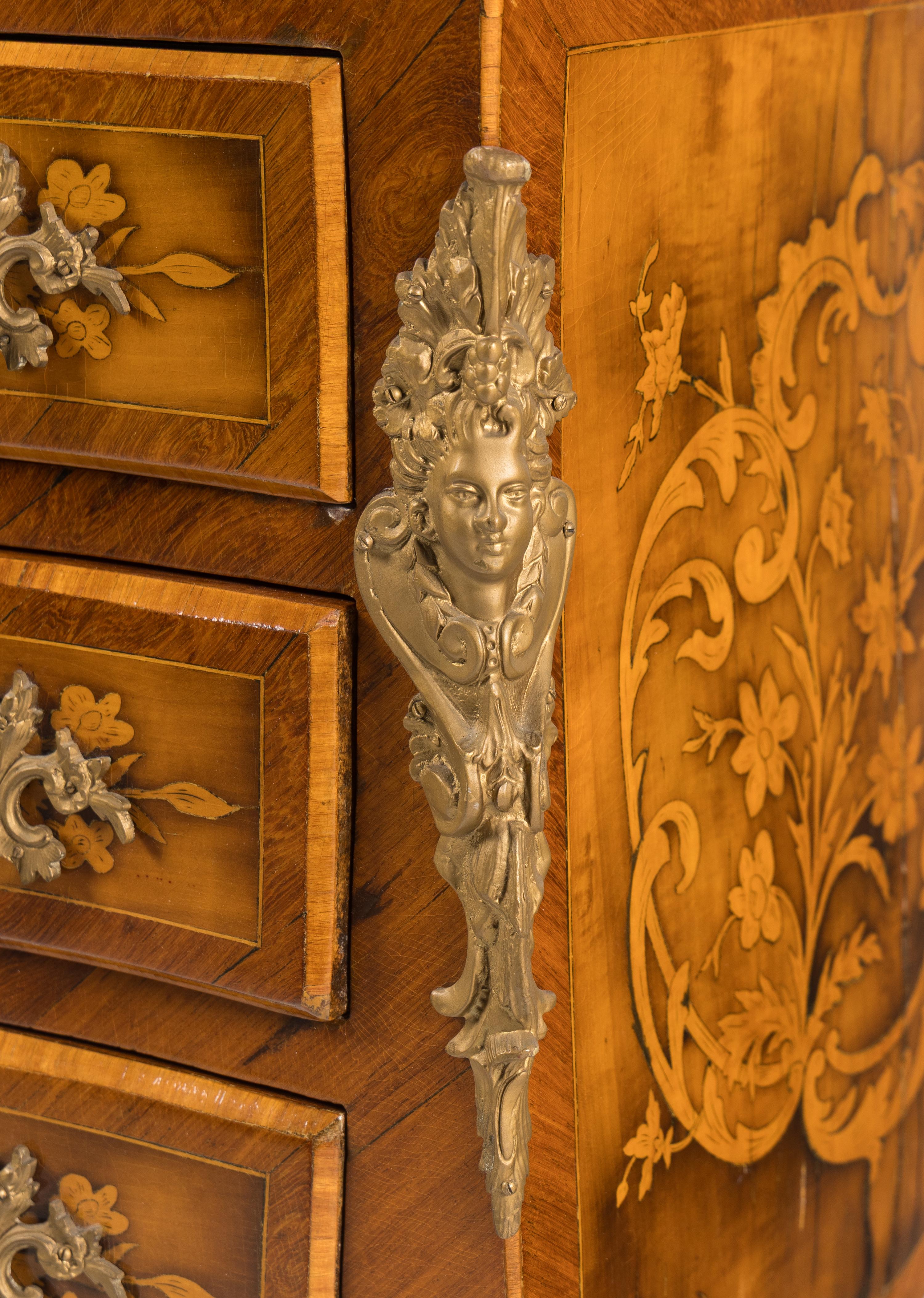 RELEASED TO OWNER -- An Italian Marquetry Slant-Front Bureau