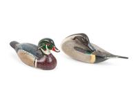 Five Carved and Polychrome Painted Duck Decoys