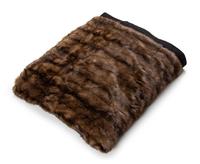 Dennis Basso Sable Fur and Cashmere Blanket,