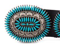 Silver Needle Point Concha Belt